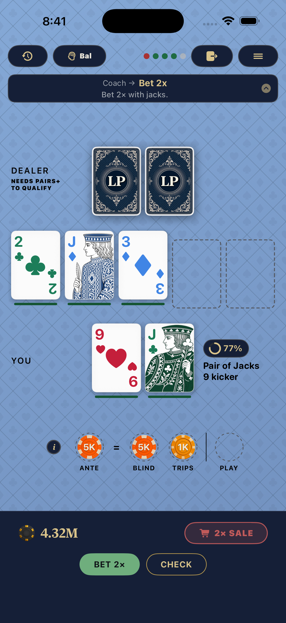 Hold'em Coach — coach advice and hand strength at the table